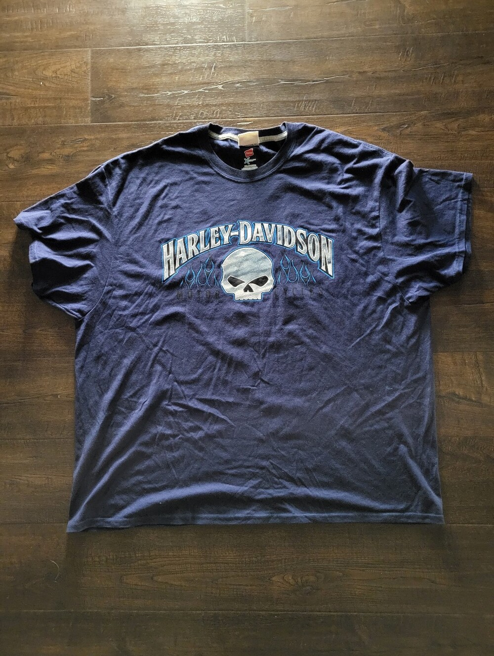 Harley Davidson T-Shirt Mens 3XL Navy Blue Skull Battlefield Gettysburg PA